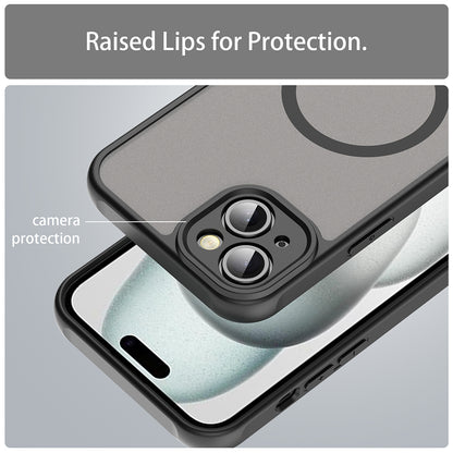 MagSafe-Hülle für Apple iPhone 14 Plus, Techsuit, HaloFrost II, Schwarz
