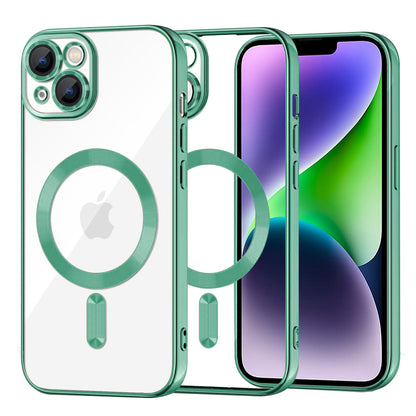 Coque MagSafe pour Apple iPhone 14 Plus, Techsuit, Luxury Crystal, Vert Clair