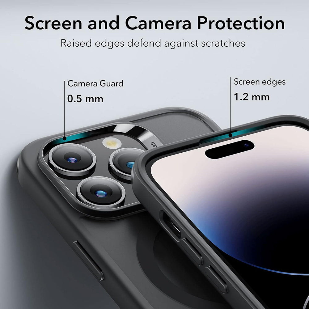 Coque MagSafe pour Apple iPhone 14 Pro Max, ESR, Classic Hybrid, Noir Satiné