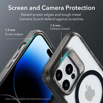 MagSafe Hülle für Apple iPhone 14 Pro Max, ESR, Classic Kickstand, Schwarz Transparent