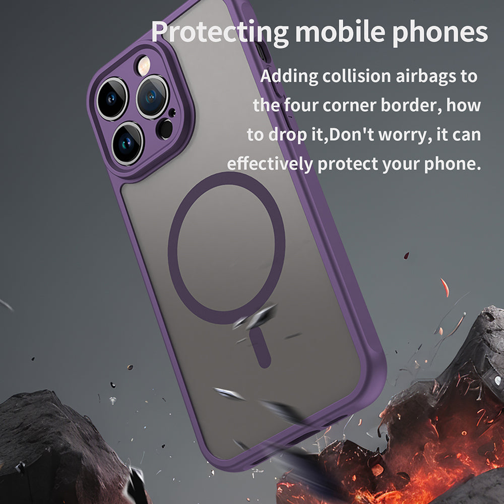 Coque MagSafe pour Apple iPhone 14 Pro Max, Techsuit, HaloFrost II, Violet