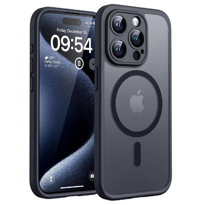 MagSafe-Hülle für Apple iPhone 14 Pro Max, Techsuit, PureFrost, Satin Schwarz