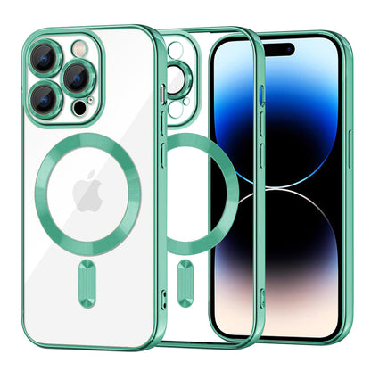 MagSafe Case for Apple iPhone 14 Pro, Techsuit, Luxury Crystal, Light Green