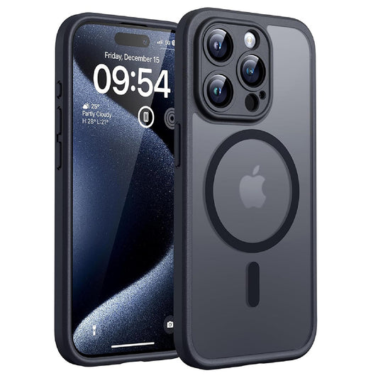 MagSafe Case for Apple iPhone 14 Pro, Techsuit, PureFrost, Black
