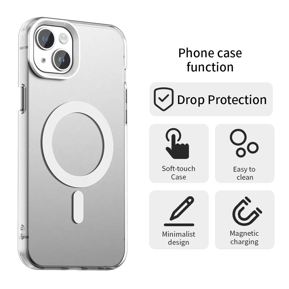 MagSafe-Hülle für Apple iPhone 14, Techsuit, CandyCase, Weiß