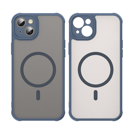 MagSafe Case for Apple iPhone 14, Techsuit, HaloFrost II, Navy Blue