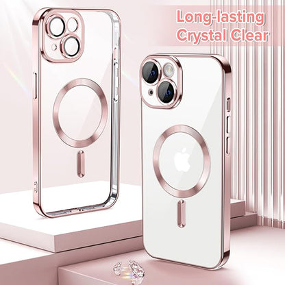 Coque MagSafe pour Apple iPhone 14, Techsuit, Luxury Crystal, Rose