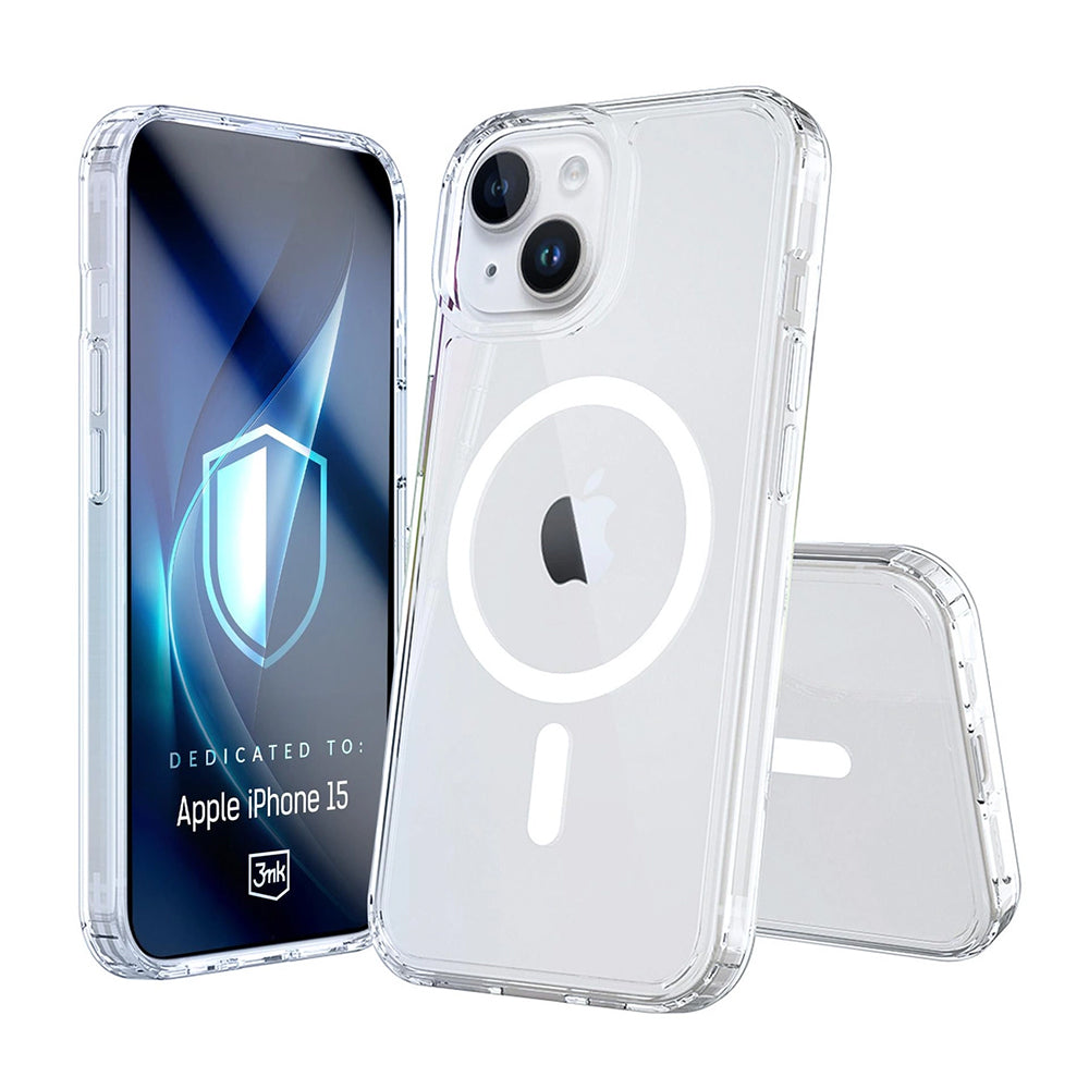 Coque MagSafe pour Apple iPhone 15, 3MK, Armor MagCase, Transparente