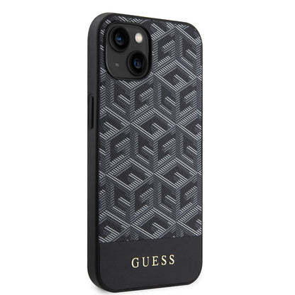 Coque MagSafe pour Apple iPhone 15, Guess, GCube Stripes, Noire