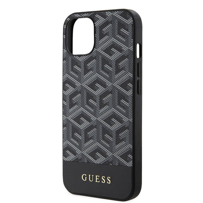 Coque MagSafe pour Apple iPhone 15, Guess, GCube Stripes, Noire