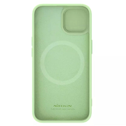 MagSafe-Hülle für Apple iPhone 15 Plus, Nillkin, CamShield Silky, Hellgrün