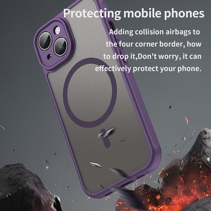 MagSafe Case for Apple iPhone 15 Plus, Techsuit, HaloFrost II, Purple