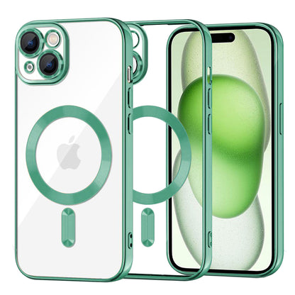 Coque MagSafe pour Apple iPhone 15 Plus, Techsuit, Luxury Crystal, Vert Clair