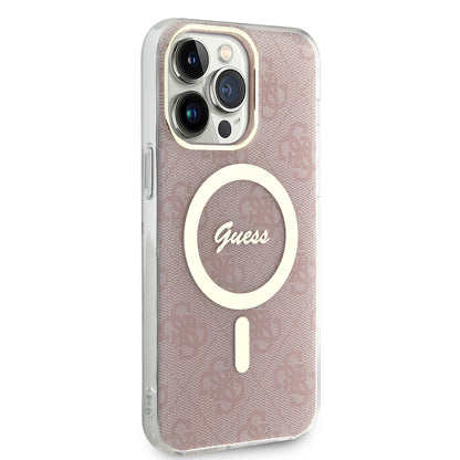 Étui MagSafe pour Apple iPhone 15 Pro, Guess, IML 4G, Rose