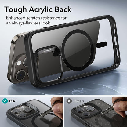 Coque MagSafe pour Apple iPhone 15 Pro Max, ESR, Classic Hybrid, Noire Transparente