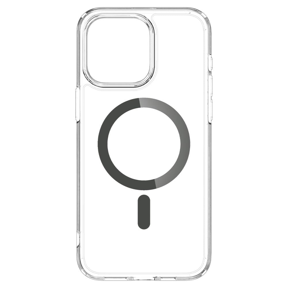 Coque MagSafe pour Apple iPhone 15 Pro Max, Spigen, Ultra Hybrid Carbon, Transparente
