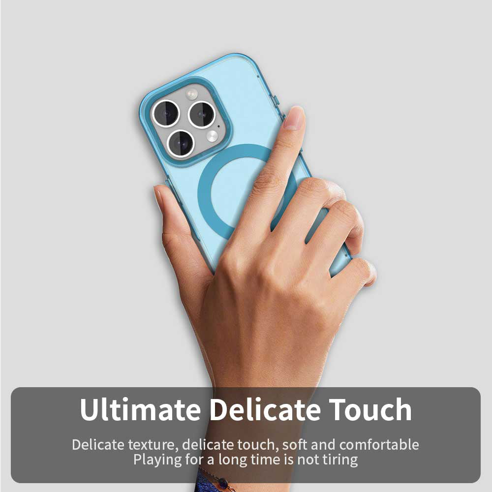 Coque MagSafe pour Apple iPhone 15 Pro Max, Techsuit, CandyCase, Bleue