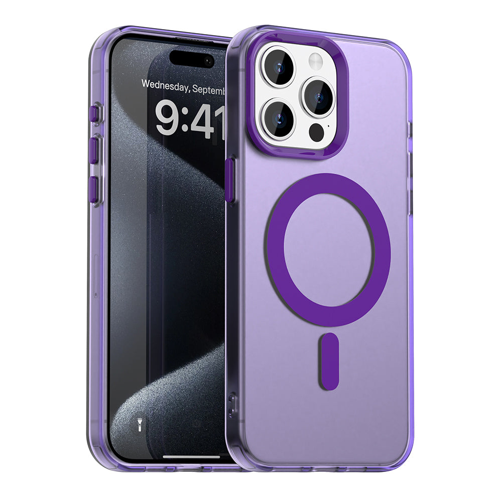 MagSafe Case for Apple iPhone 15 Pro Max, Techsuit, CandyCase, Purple