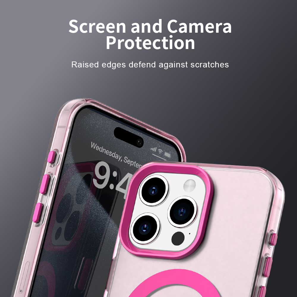 MagSafe-Hülle für Apple iPhone 15 Pro Max, Techsuit, CandyCase, Rosa