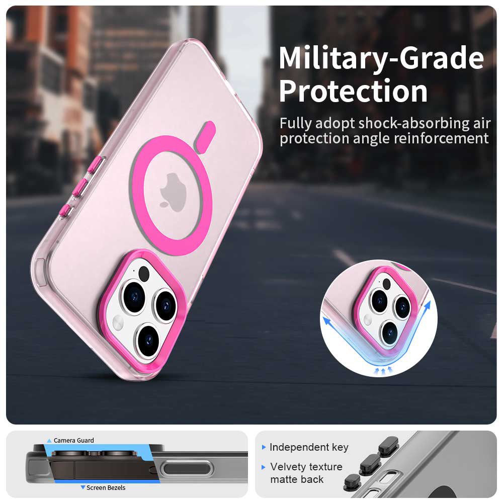 MagSafe-Hülle für Apple iPhone 15 Pro Max, Techsuit, CandyCase, Rosa