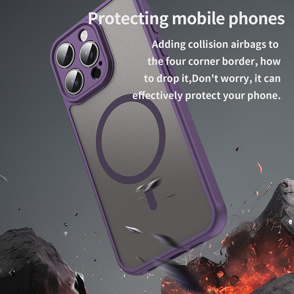 Coque MagSafe pour Apple iPhone 15 Pro Max, Techsuit, HaloFrost II, Violet