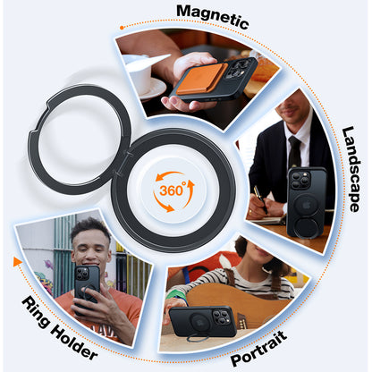 MagSafe Hülle für Apple iPhone 15 Pro Max, Torras, Ostand Pro, Schwarz