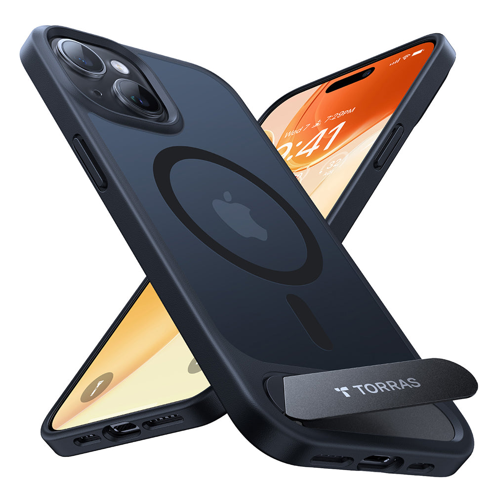 MagSafe Hülle für Apple iPhone 15 Pro Max, Torras, Pstand, Schwarz
