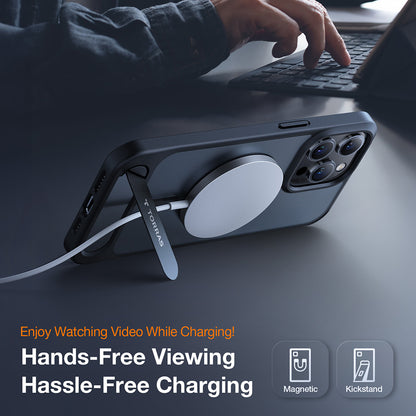 MagSafe Hülle für Apple iPhone 15 Pro Max, Torras, Pstand, Schwarz