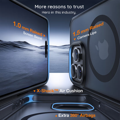 Coque MagSafe pour Apple iPhone 15 Pro Max, Torras, Pstand, Transparente