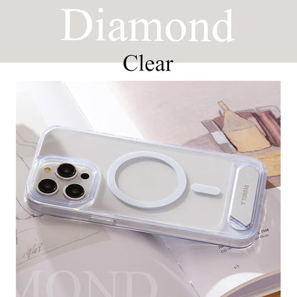 Coque MagSafe pour Apple iPhone 15 Pro Max, Torras, Pstand, Transparente