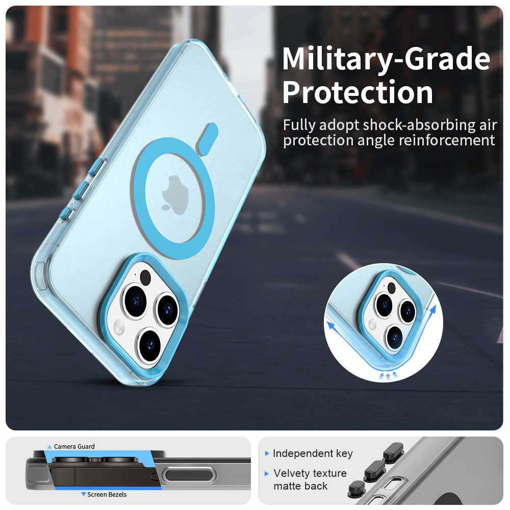 MagSafe Case for Apple iPhone 15 Pro, Techsuit, CandyCase, Blue
