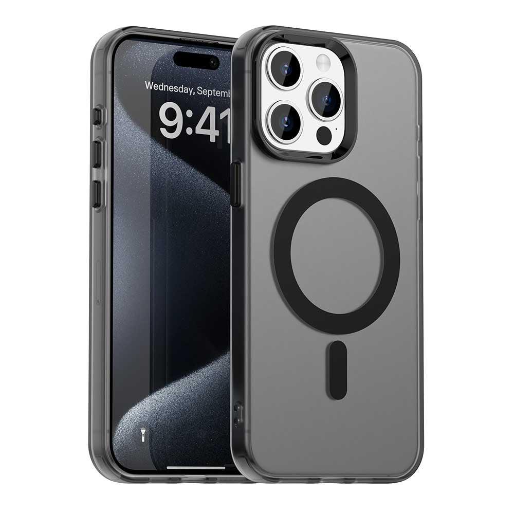 MagSafe-Hülle für Apple iPhone 15 Pro, Techsuit, CandyCase, Schwarz