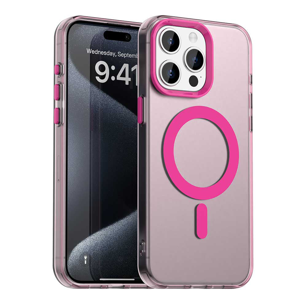MagSafe Case for Apple iPhone 15 Pro, Techsuit, CandyCase, Pink