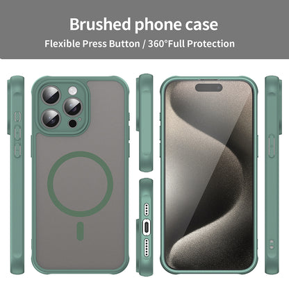 MagSafe Case for Apple iPhone 15 Pro, Techsuit, HaloFrost II, Green