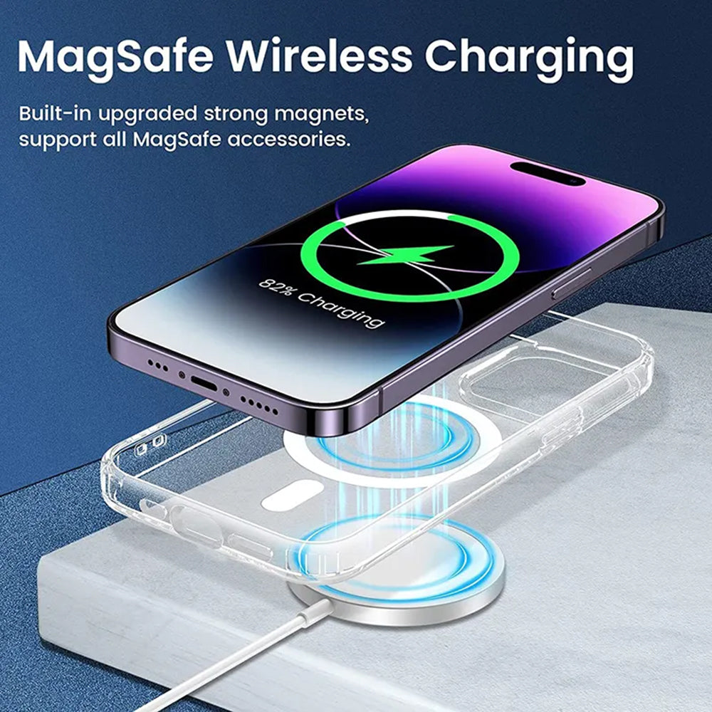 Coque MagSafe pour Apple iPhone 15 Pro, Techsuit, Pro, Transparente