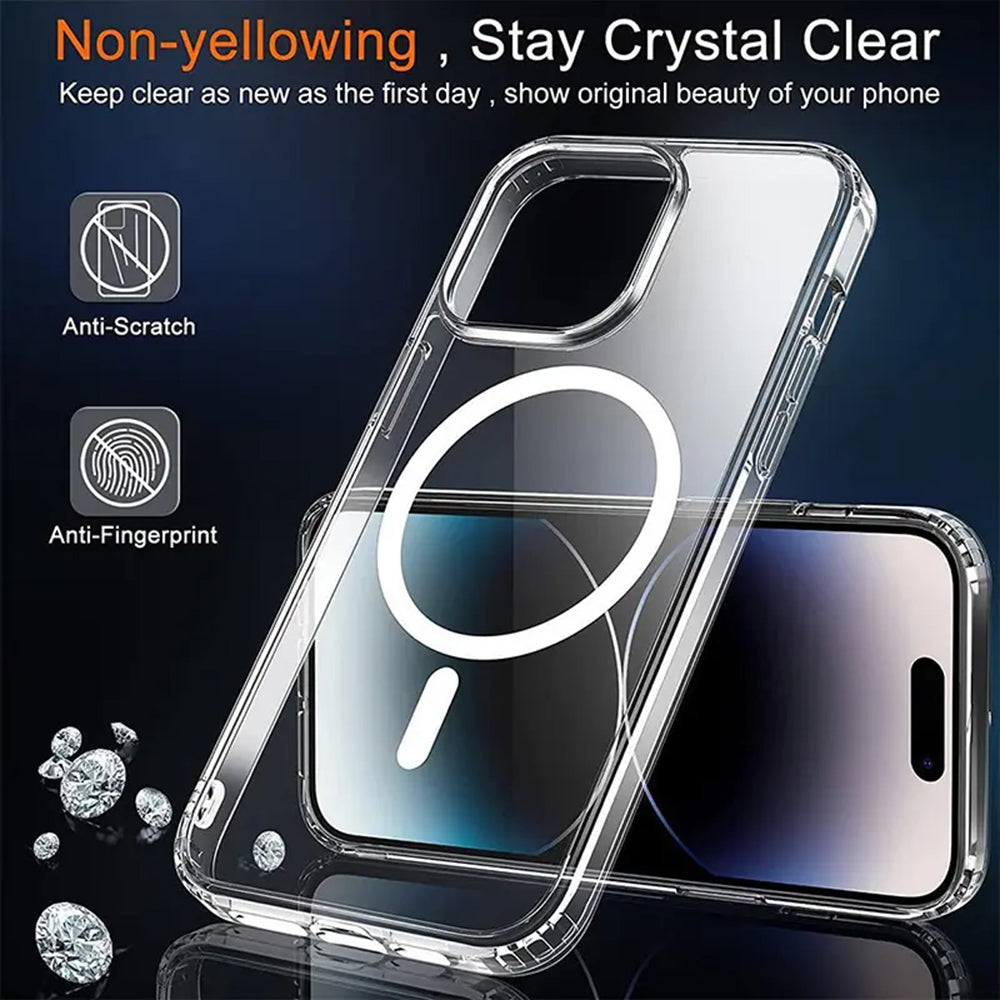 Coque MagSafe pour Apple iPhone 15 Pro, Techsuit, Pro, Transparente