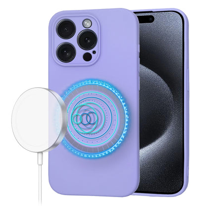 Coque MagSafe pour Apple iPhone 15 Pro, Techsuit, SoftFlex, Violet Clair