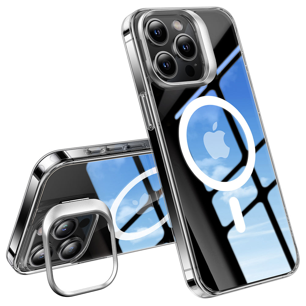 Coque MagSafe pour Apple iPhone 15 Pro, Torras, Lstand, Transparente