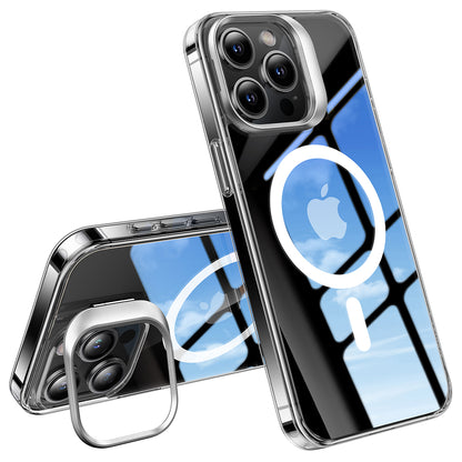 Coque MagSafe pour Apple iPhone 15 Pro, Torras, Lstand, Transparente