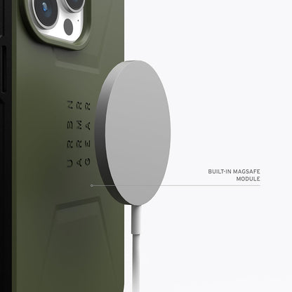 MagSafe-Hülle für Apple iPhone 15 Pro, Urban Armor Gear, Civilian, Grün