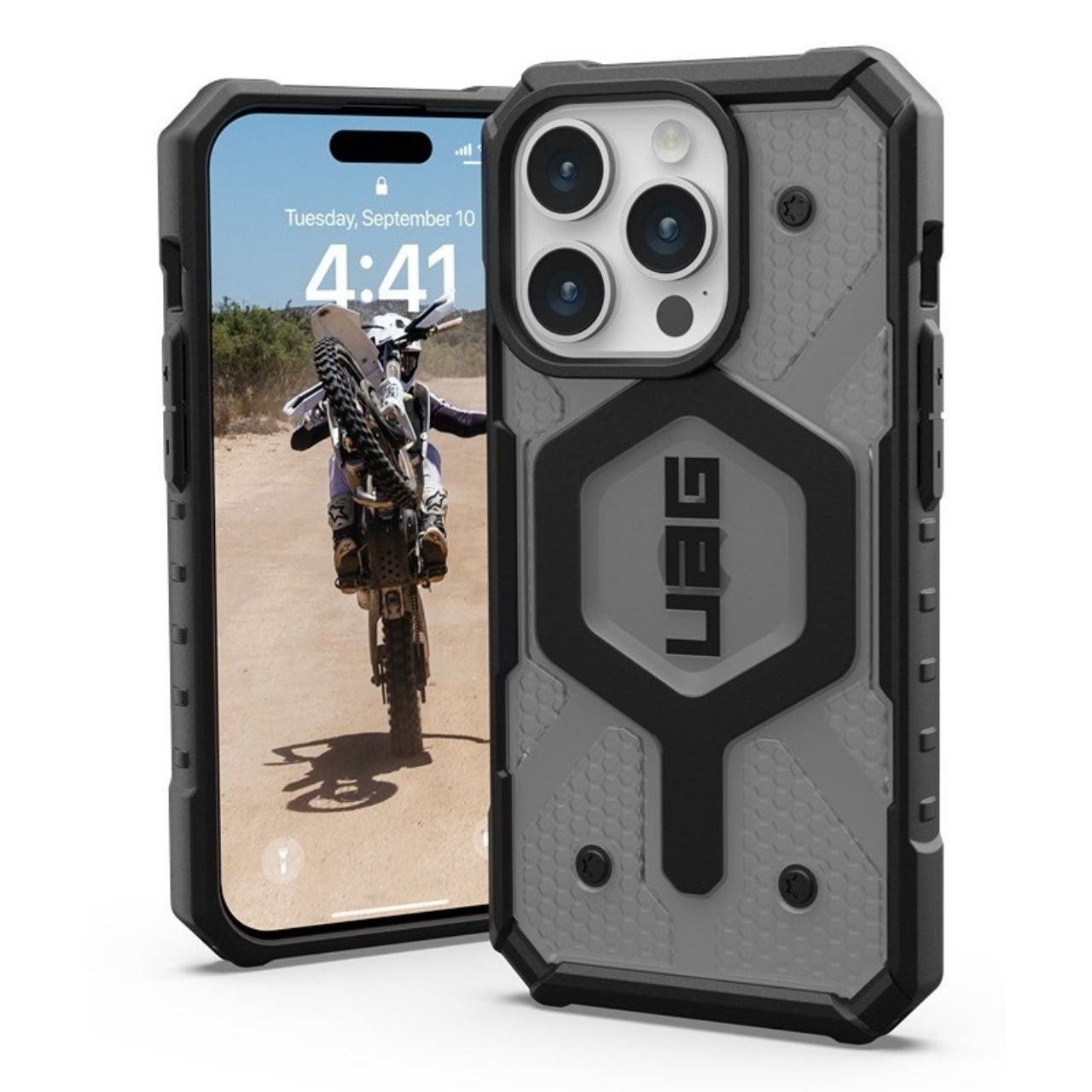 Coque MagSafe pour Apple iPhone 15 Pro, Urban Armor Gear, Pathfinder, Gris