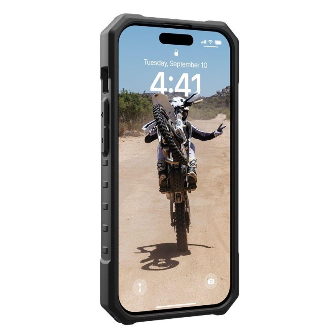 Coque MagSafe pour Apple iPhone 15 Pro, Urban Armor Gear, Pathfinder, Gris