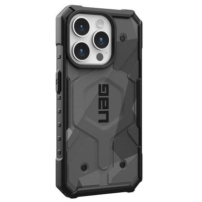 Coque MagSafe pour Apple iPhone 15 Pro, Urban Armor Gear, Pathfinder SE Geo Camo, Camouflage