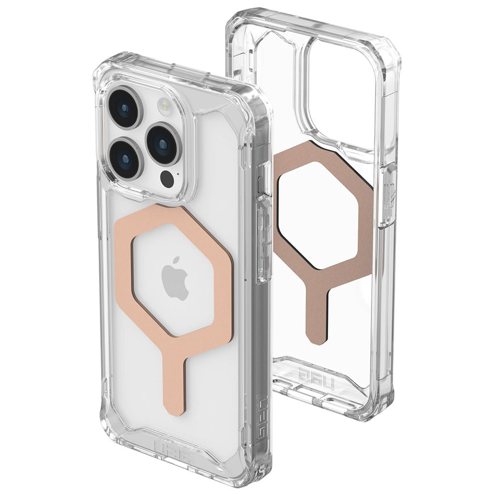 MagSafe Case for Apple iPhone 15 Pro, Urban Armor Gear, Plyo, Rose Gold
