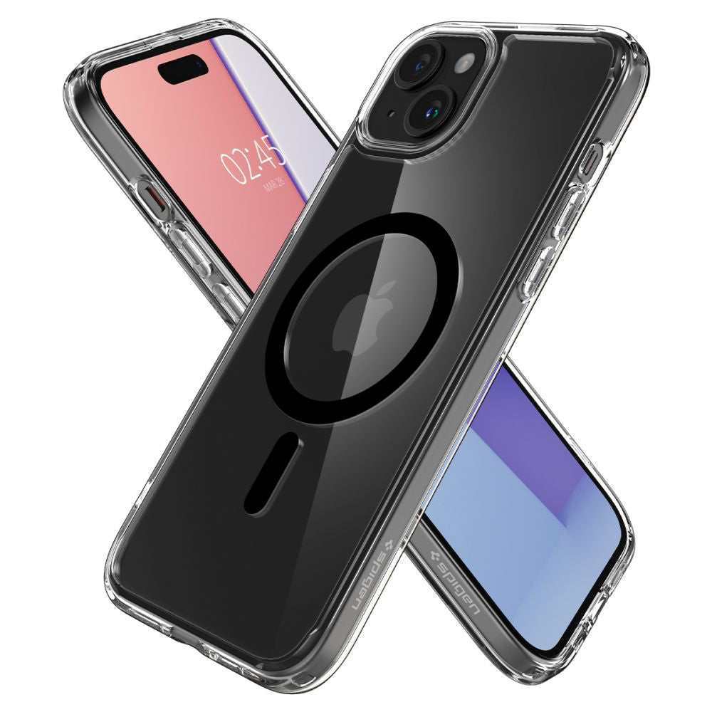 Coque MagSafe pour Apple iPhone 15, Spigen, Ultra Hybrid, Noire ACS06803