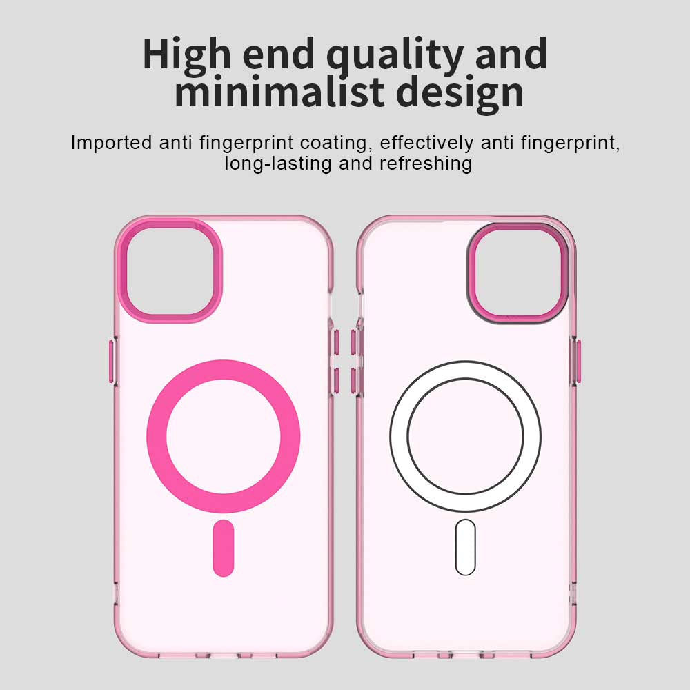 Coque MagSafe pour Apple iPhone 15, Techsuit, CandyCase, Rose