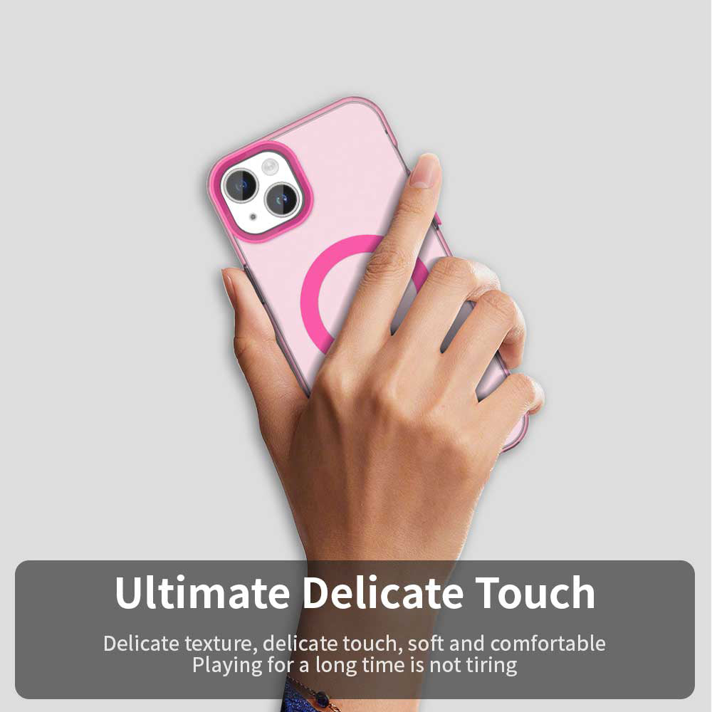 Coque MagSafe pour Apple iPhone 15, Techsuit, CandyCase, Rose