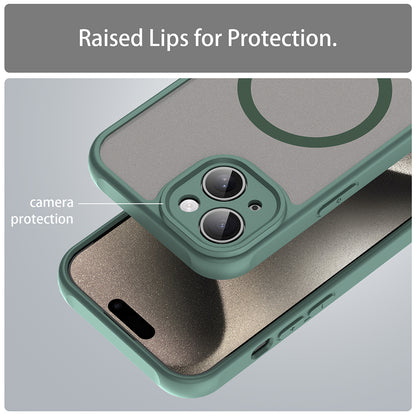 MagSafe Case for Apple iPhone 15, Techsuit, HaloFrost II, Green