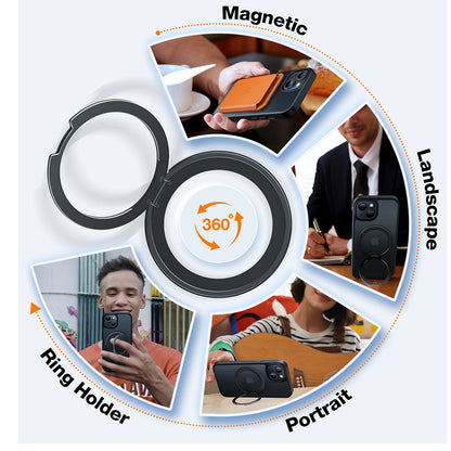 Étui MagSafe pour Apple iPhone 15, Torras, Ostand Pro, Noir