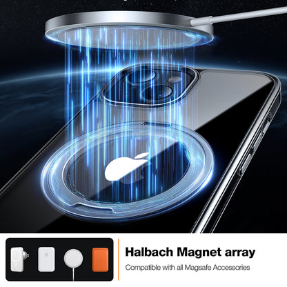 Coque MagSafe pour Apple iPhone 15, Torras, Ostand Pro, Transparente